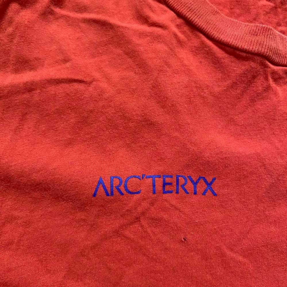 Arc Teryx Red Graphic T Shirt Skeleton Print Short Sleeve Crew Neck Mens L